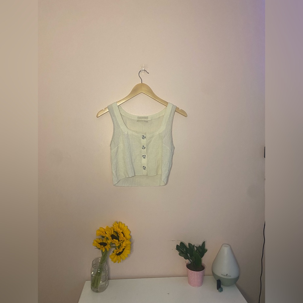 Cream Urban Outfitters Tank Top